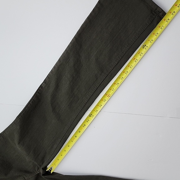 Simon Chang Women's Khaki Brown  Denim Jeans Straight Leg Stretch Size 2 - Picture 15 of 16